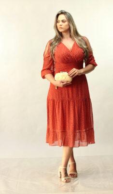 Vestido Midi Microestampa